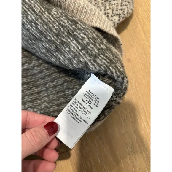 J Crew Rugged Merino Sweater Men's XL Wool Blend Donegal Herringbone Old Money - Picture 4 of 6